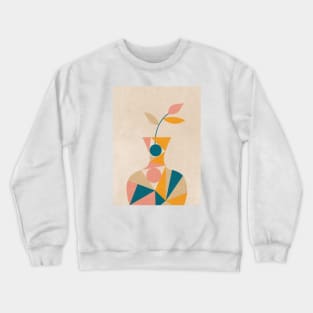 Colorful Geometric Potted Plant Crewneck Sweatshirt